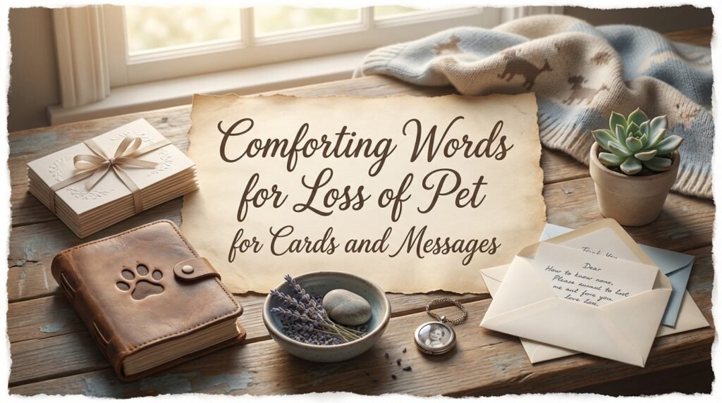 Comforting Words for Loss of Pet