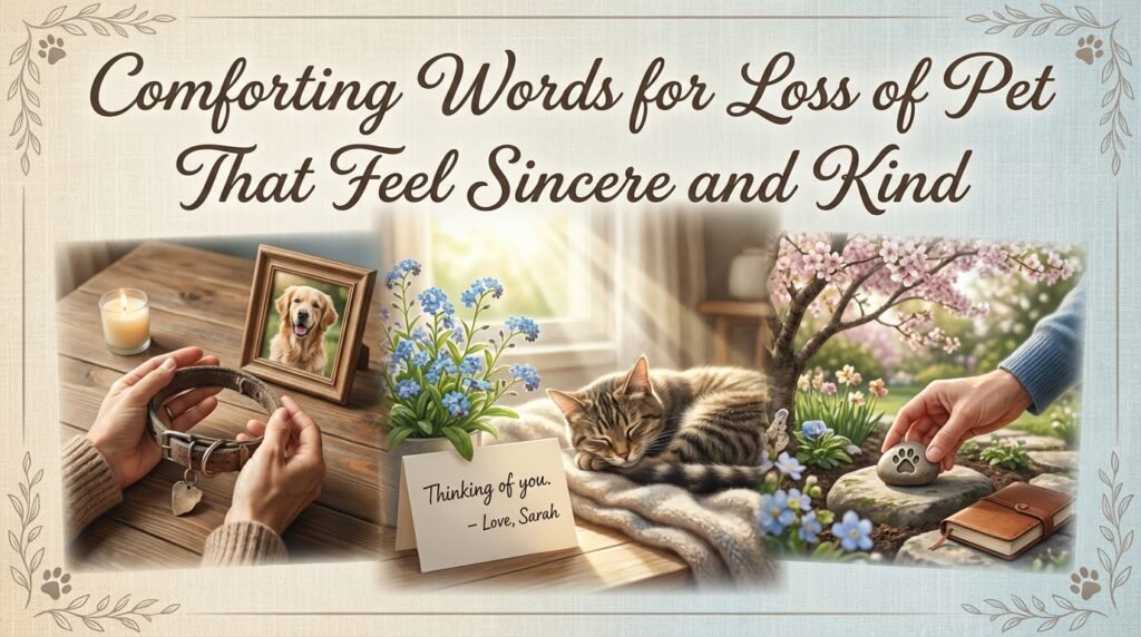 Comforting Words for Loss of Pet